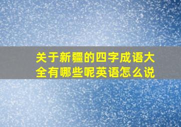 关于新疆的四字成语大全有哪些呢英语怎么说