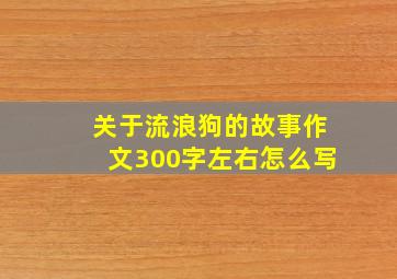 关于流浪狗的故事作文300字左右怎么写