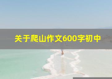 关于爬山作文600字初中