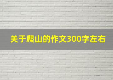 关于爬山的作文300字左右