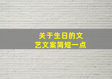 关于生日的文艺文案简短一点