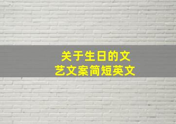 关于生日的文艺文案简短英文