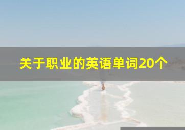 关于职业的英语单词20个