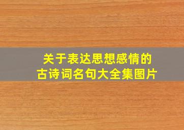 关于表达思想感情的古诗词名句大全集图片