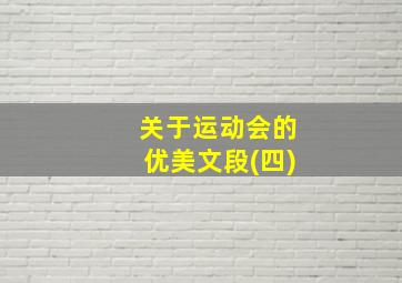 关于运动会的优美文段(四)