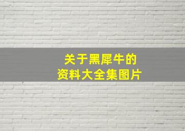 关于黑犀牛的资料大全集图片