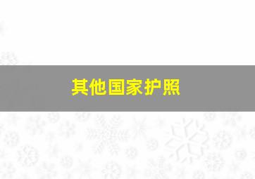 其他国家护照