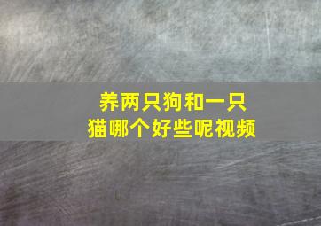 养两只狗和一只猫哪个好些呢视频