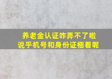 养老金认证咋弄不了啦说乎机号和身份证梱着呢