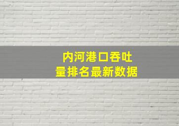 内河港口吞吐量排名最新数据