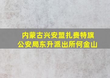 内蒙古兴安盟扎赉特旗公安局东升派出所何金山