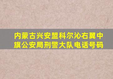 内蒙古兴安盟科尔沁右翼中旗公安局刑警大队电话号码