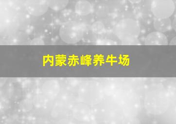 内蒙赤峰养牛场