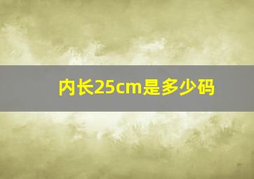 内长25cm是多少码