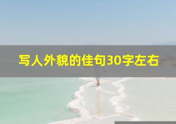 写人外貌的佳句30字左右