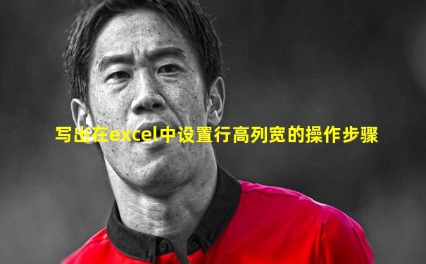 写出在excel中设置行高列宽的操作步骤