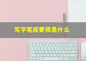 写字笔顺要领是什么