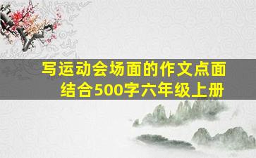 写运动会场面的作文点面结合500字六年级上册