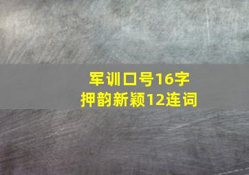 军训口号16字押韵新颖12连词