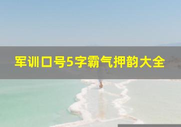 军训口号5字霸气押韵大全