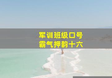 军训班级口号霸气押韵十六