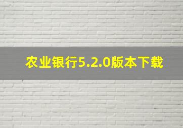 农业银行5.2.0版本下载