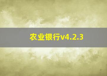 农业银行v4.2.3