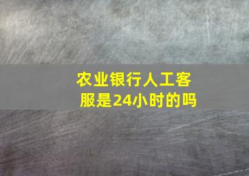 农业银行人工客服是24小时的吗