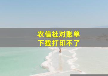 农信社对账单下载打印不了