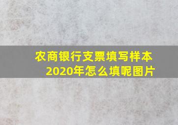 农商银行支票填写样本2020年怎么填呢图片