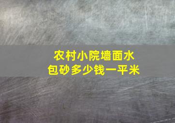 农村小院墙面水包砂多少钱一平米