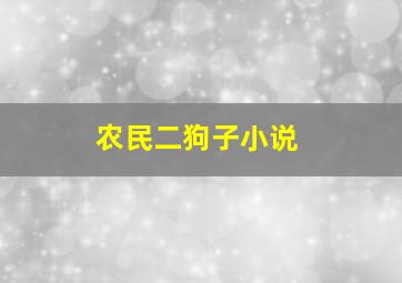 农民二狗子小说