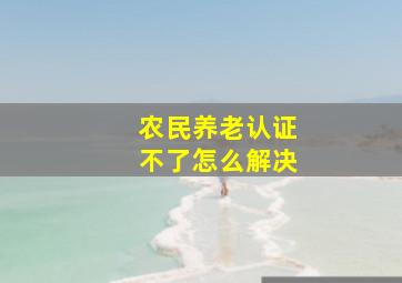 农民养老认证不了怎么解决