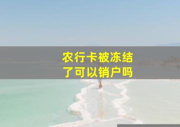 农行卡被冻结了可以销户吗