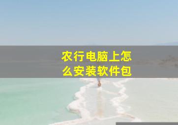 农行电脑上怎么安装软件包