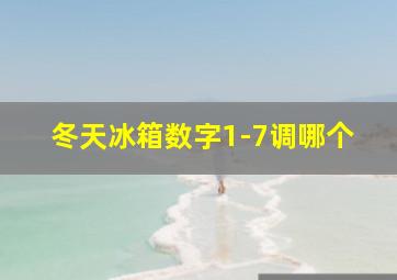 冬天冰箱数字1-7调哪个