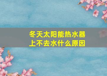 冬天太阳能热水器上不去水什么原因