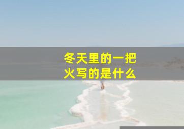 冬天里的一把火写的是什么