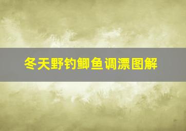 冬天野钓鲫鱼调漂图解