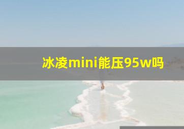 冰凌mini能压95w吗