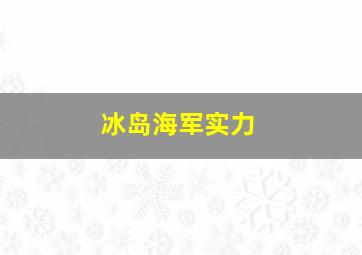 冰岛海军实力