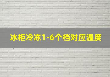 冰柜冷冻1-6个档对应温度