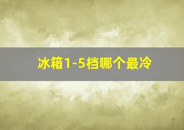 冰箱1-5档哪个最冷