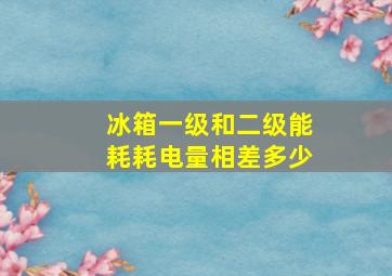 冰箱一级和二级能耗耗电量相差多少