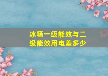 冰箱一级能效与二级能效用电差多少