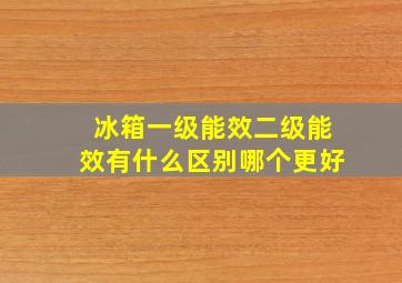 冰箱一级能效二级能效有什么区别哪个更好