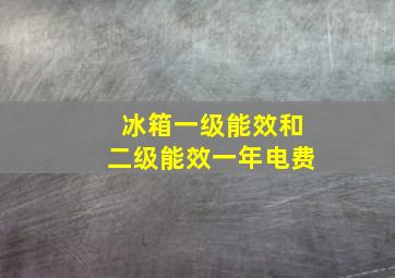 冰箱一级能效和二级能效一年电费