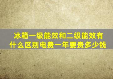 冰箱一级能效和二级能效有什么区别电费一年要贵多少钱