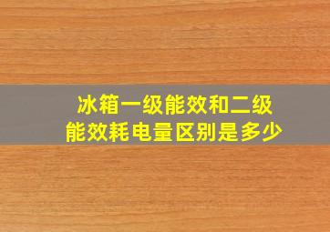 冰箱一级能效和二级能效耗电量区别是多少