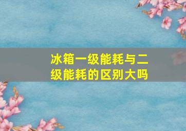 冰箱一级能耗与二级能耗的区别大吗